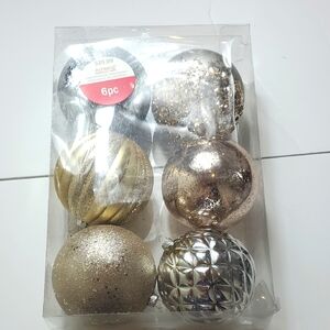 Ashland Assorted Gold and Silver Holiday Ornament Set - 6 Piece